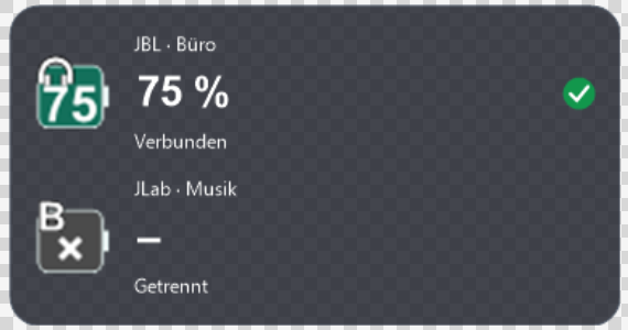 Widget: active audio output